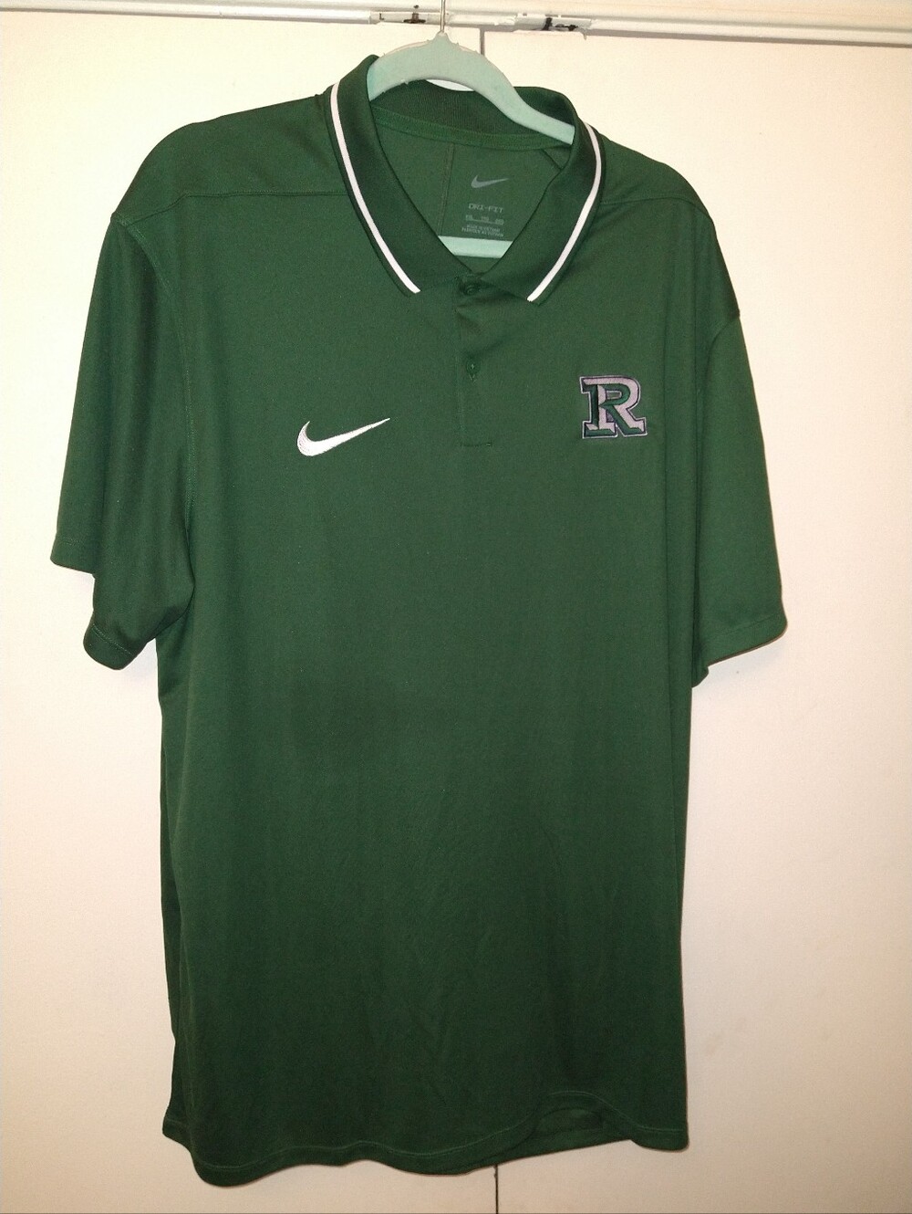 Nike Green Short Sleeve Polo Shirt Men's sz XXL W/Logo.